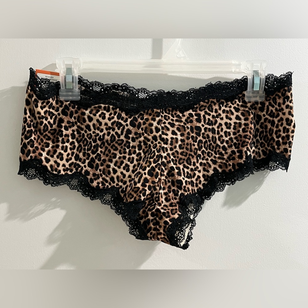 Gilligan & O'Malley Leopard Lace Cheeky Panties, size XL, new